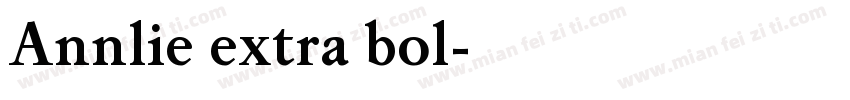 Annlie extra bol字体转换